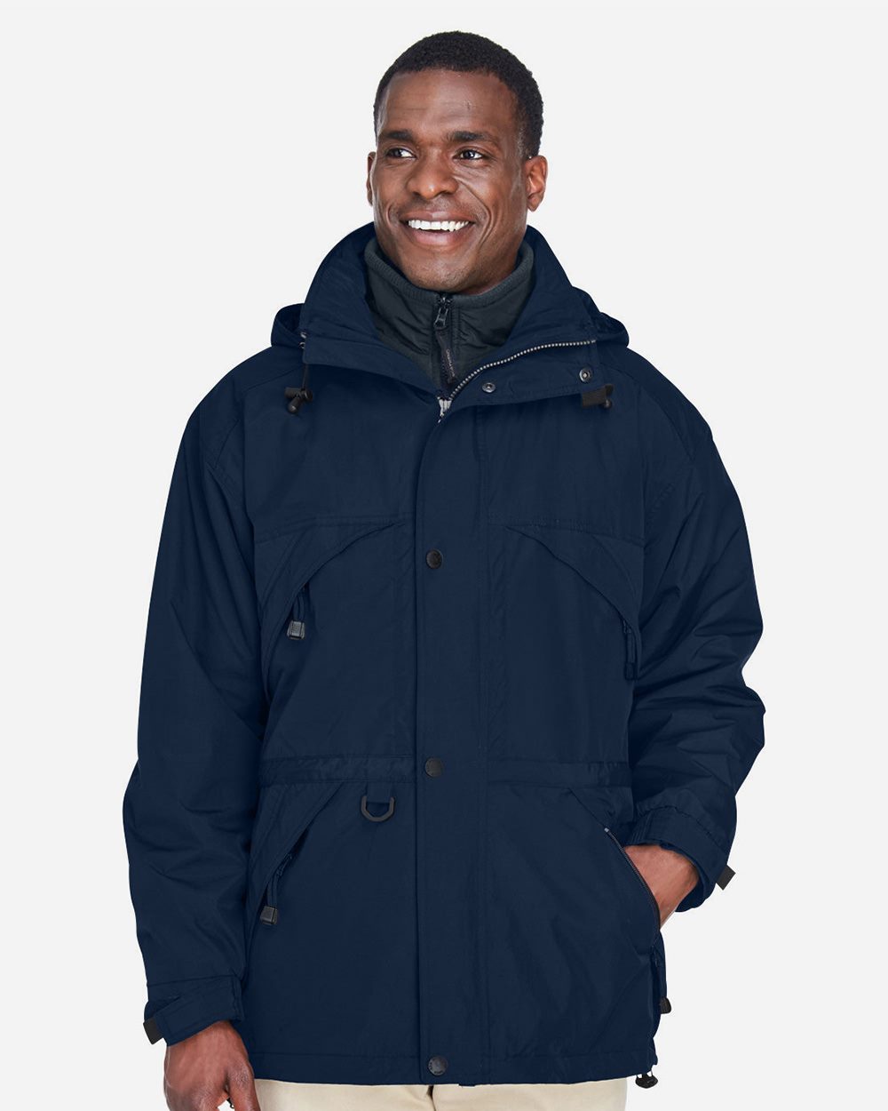 North End Men's 3-in-1 Parka with Dobby Trim 88007