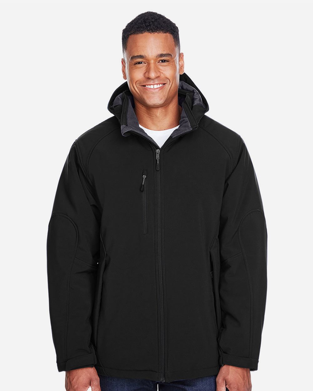 North End Men's Glacier Insulated Three-Layer Softshell with Detachable Hood 88159
