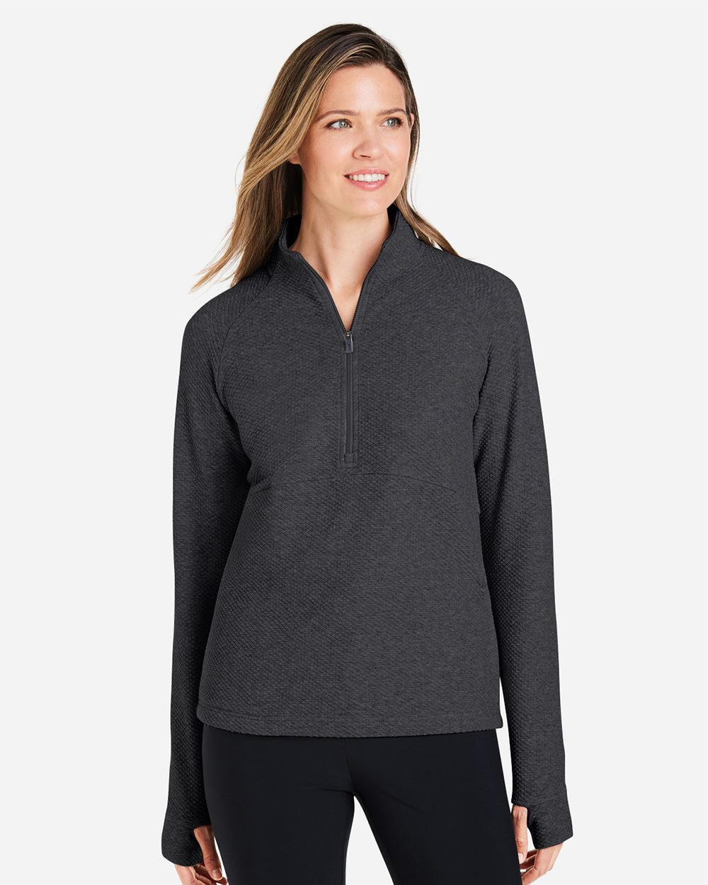 North End Women's Spirit Textured Quarter-Zip Pullover NE725W