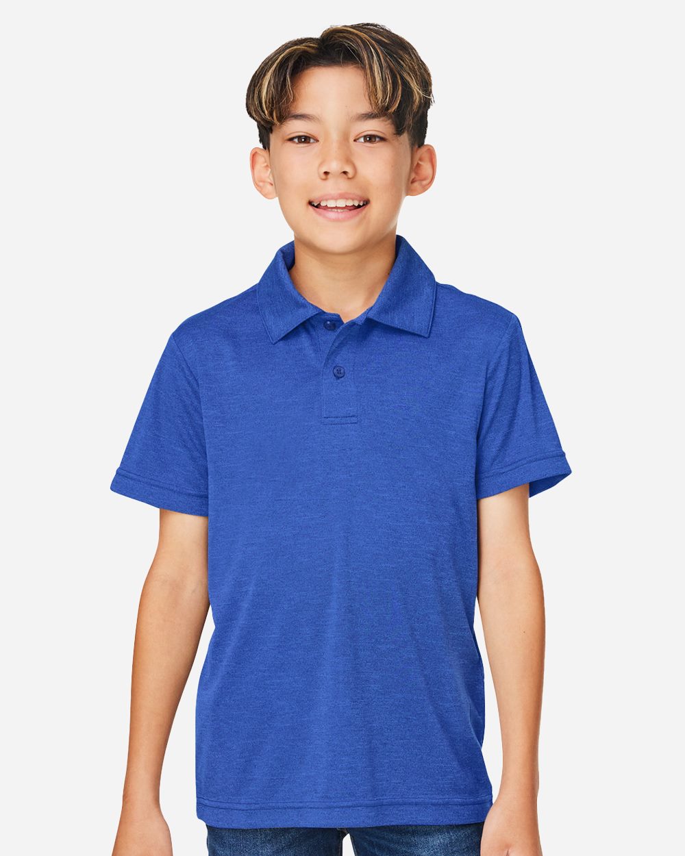 Team 365 Youth Zone Sonic Heather Performance Polo TT51HY