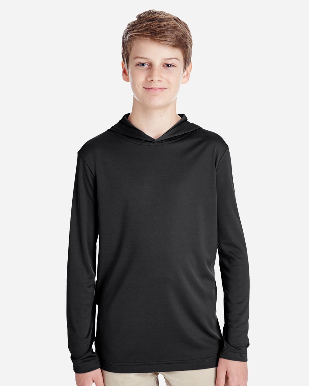 Team 365 Youth Zone Performance Hooded Long Sleeve T-Shirt TT41Y