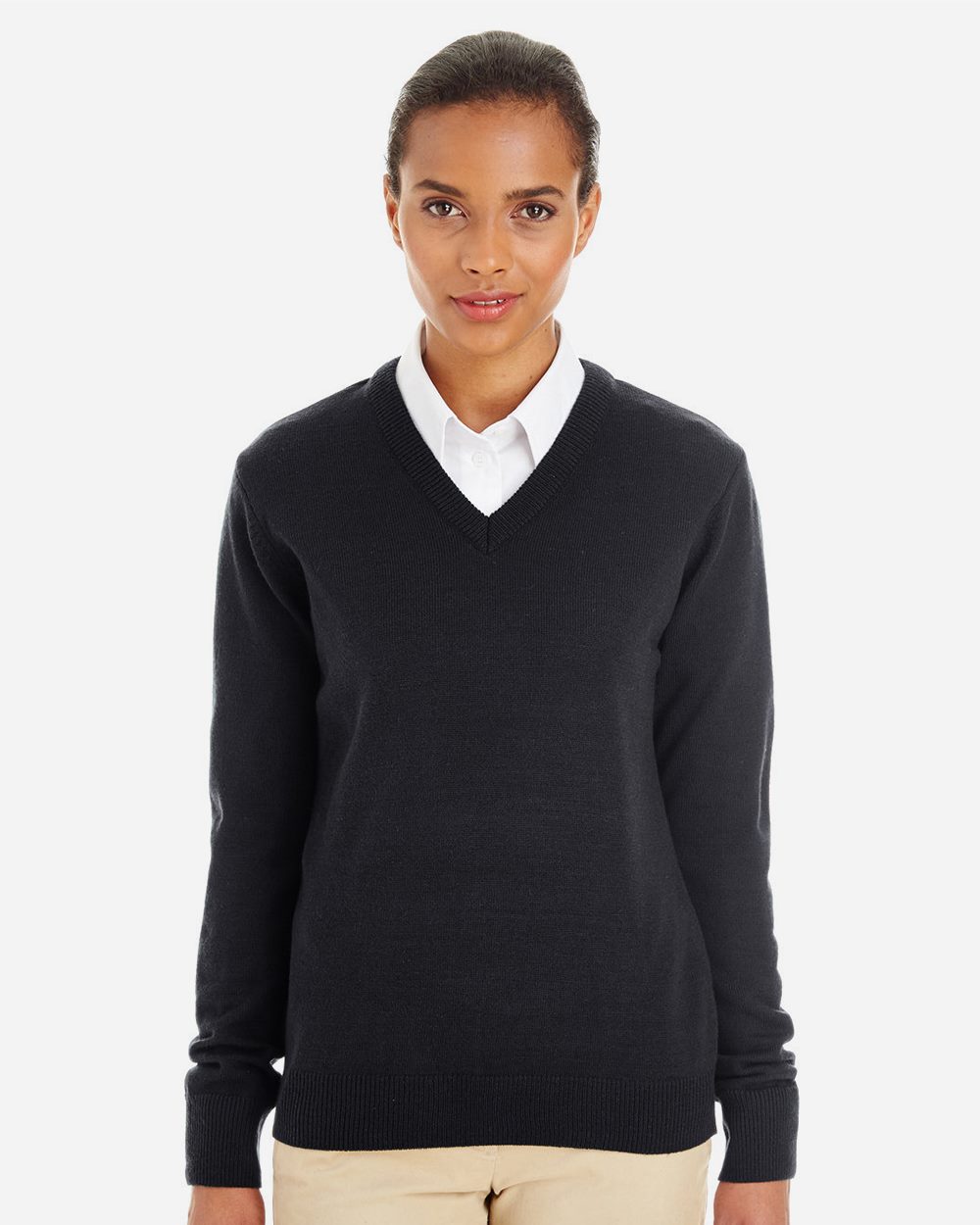 Harriton Women's Pilbloc V-Neck Sweater M420W