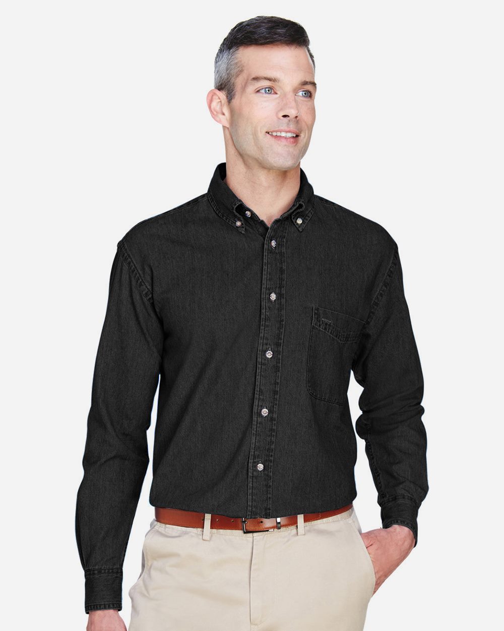 Harriton Men's Tall Denim Shirt M550T