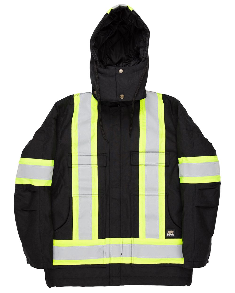 Berne Apparel Tall Safety Striped Arctic Insulated Chore Coat HVNCH3T