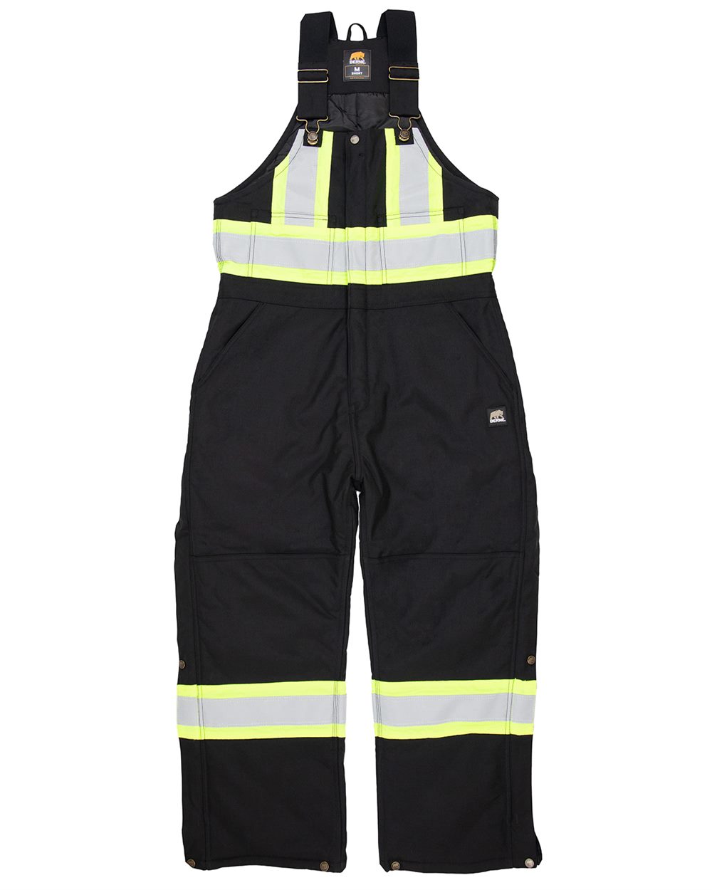 Berne Apparel Safety Striped Arctic Insulated Bib Overall HVNB02