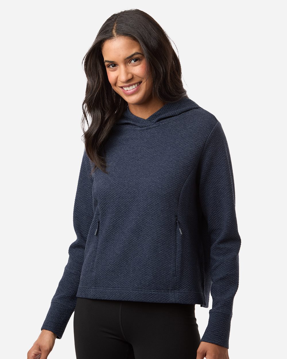 North End Women's Spirit Textured Hooded Pullover NE729W