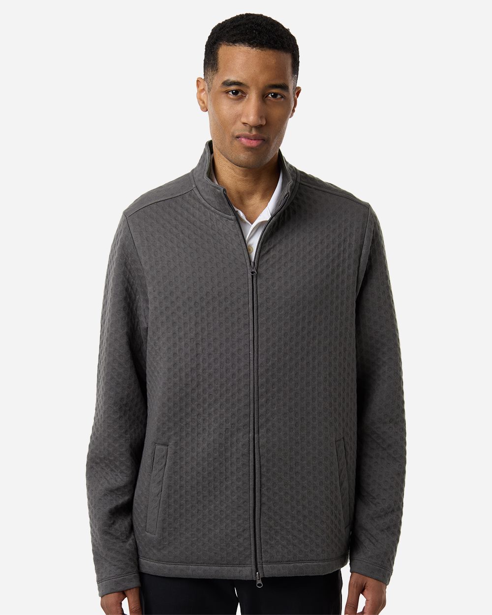 Devon & Jones Men's Berkeley Textured Full-Zip Jacket DG740