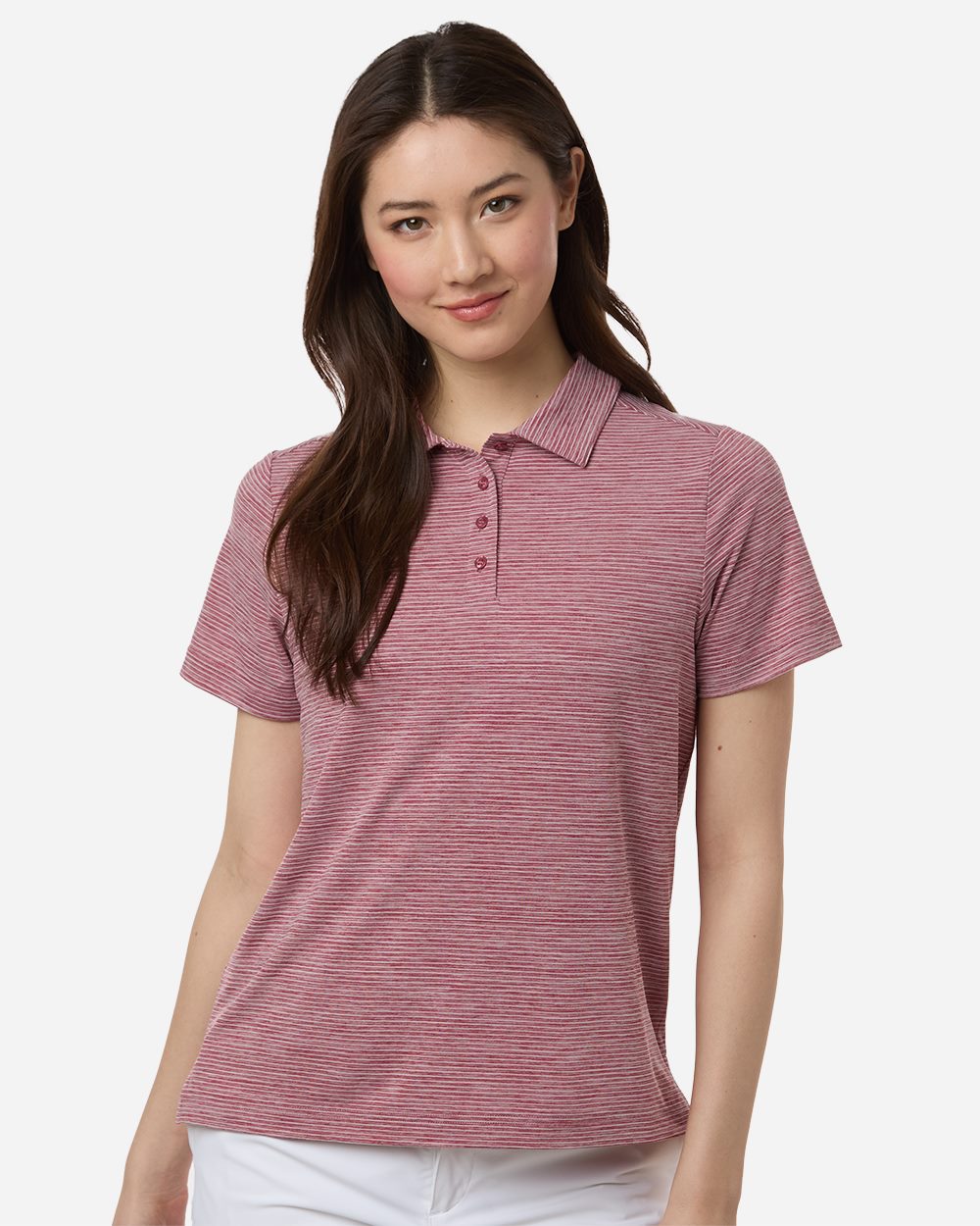 Team 365 Women's Relay Heathered Stripe Polo TT125W