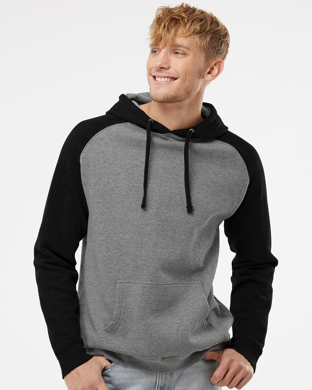 Independent Trading Co. Unisex Raglan Hooded Sweatshirt IND40RP