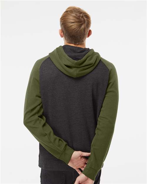 Independent Trading Co. Unisex Raglan Hooded Sweatshirt IND40RP