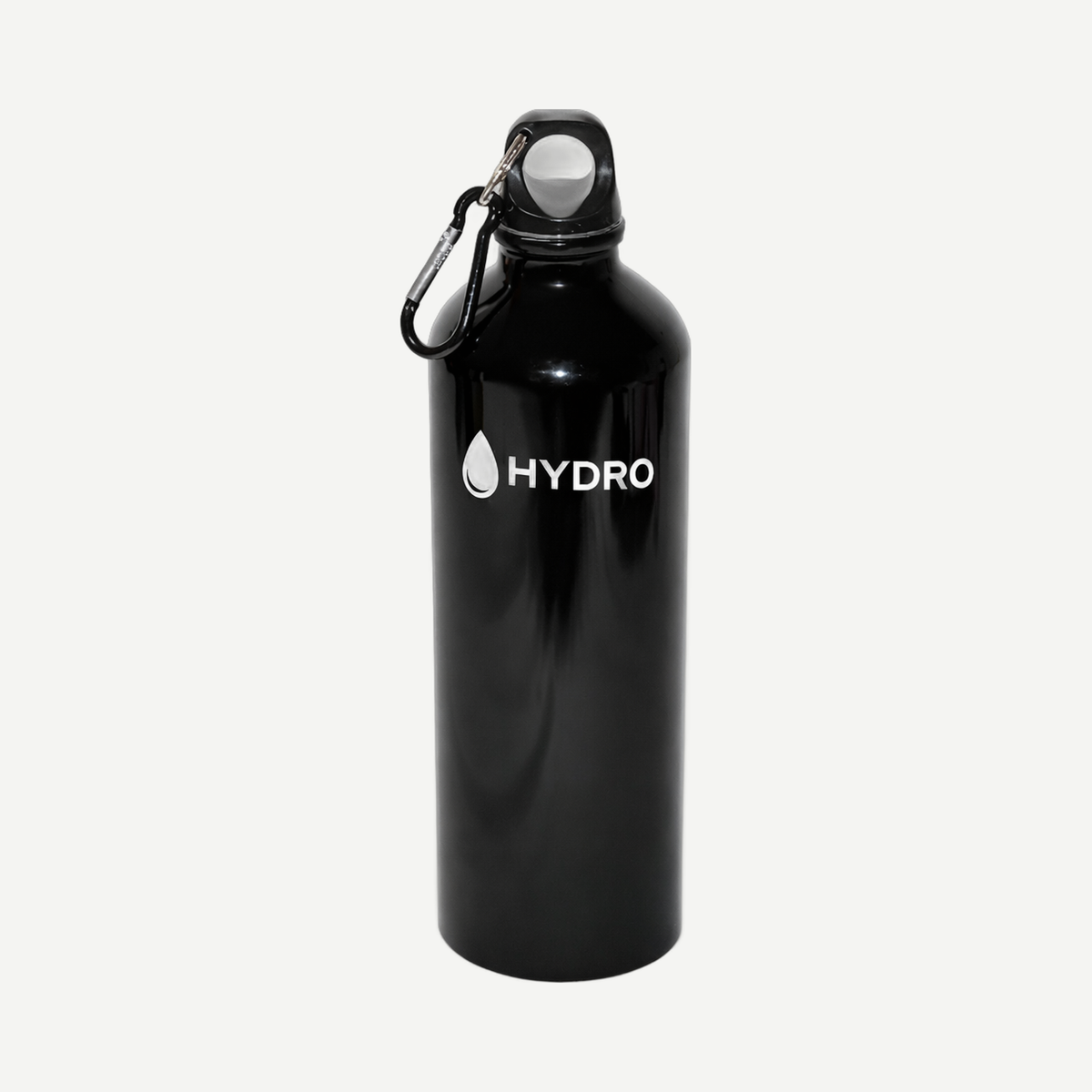 750 ml (25 oz) Aluminum Water Bottle With Carabiner - Black | Limitless Toronto