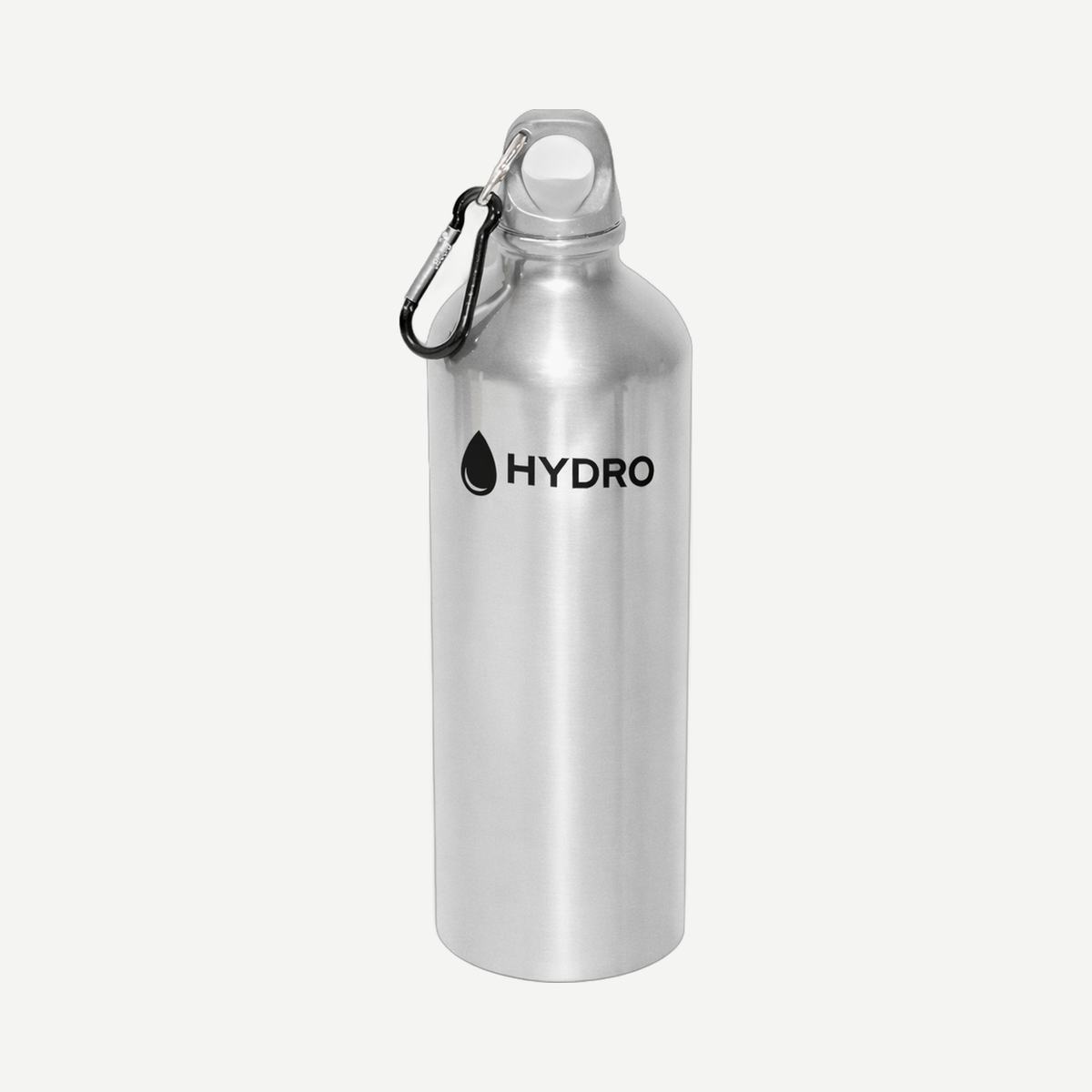 750 ml (25 oz) Aluminum Water Bottle With Carabiner - Silver | Limitless Toronto