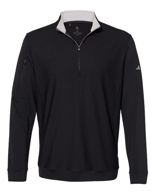 Adidas Men's Textured Quarter-Zip Pullover A295