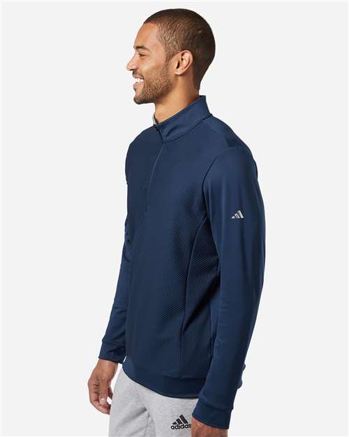 Adidas Men's Textured Quarter-Zip Pullover A295
