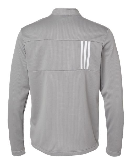 Adidas Men's 3-Stripes Double-Knit Quarter-Zip Pullover A482