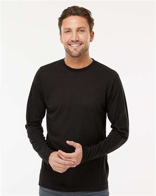 M&O Poly-Blend Long Sleeve T-Shirt 3520