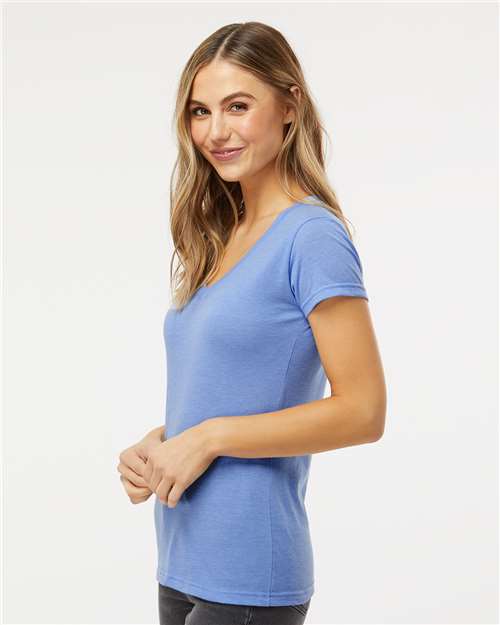M&O Women's Deluxe Blend V-Neck T-Shirt 3542