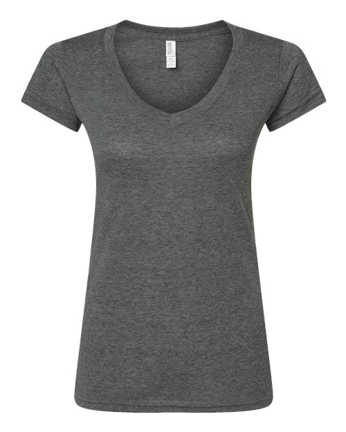 M&O Women's Deluxe Blend V-Neck T-Shirt 3542