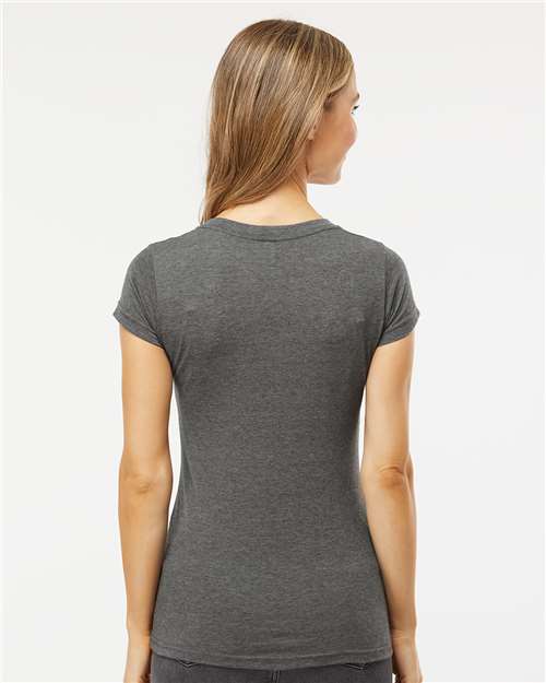 M&O Women's Deluxe Blend V-Neck T-Shirt 3542