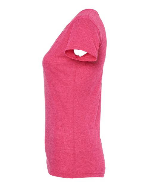 M&O Women's Deluxe Blend V-Neck T-Shirt 3542