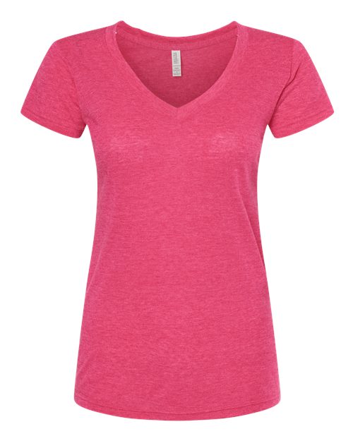 M&O Women's Deluxe Blend V-Neck T-Shirt 3542
