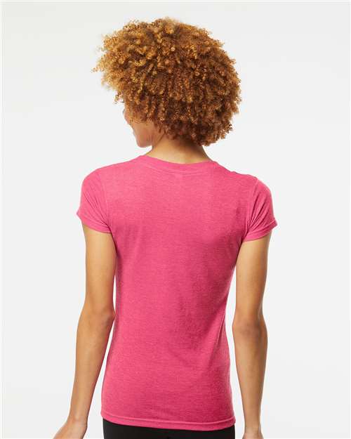 M&O Women's Deluxe Blend V-Neck T-Shirt 3542