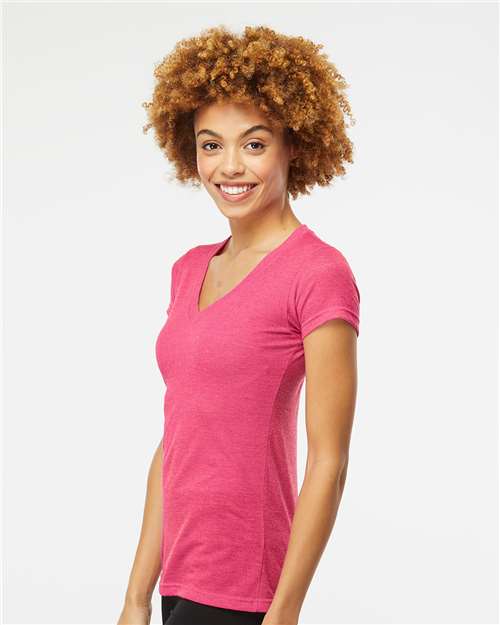 M&O Women's Deluxe Blend V-Neck T-Shirt 3542