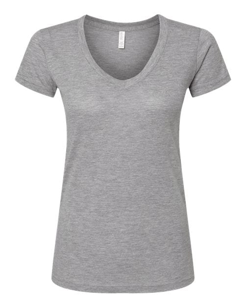 M&O Women's Deluxe Blend V-Neck T-Shirt 3542