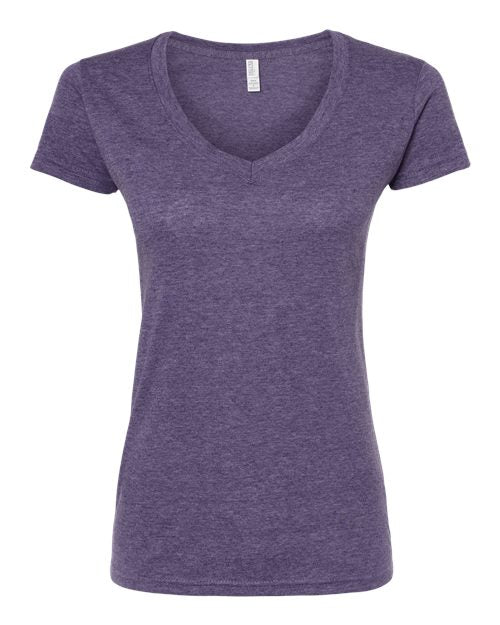 M&O Women's Deluxe Blend V-Neck T-Shirt 3542