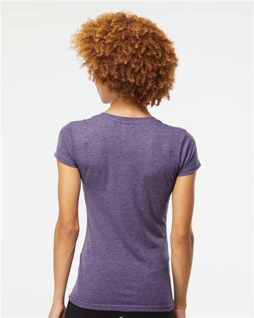M&O Women's Deluxe Blend V-Neck T-Shirt 3542