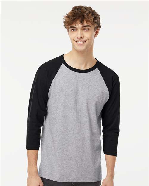 M&O Raglan Three-Quarter Sleeve Baseball T-Shirt 5540