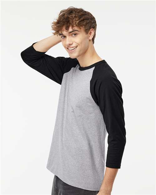 M&O Raglan Three-Quarter Sleeve Baseball T-Shirt 5540