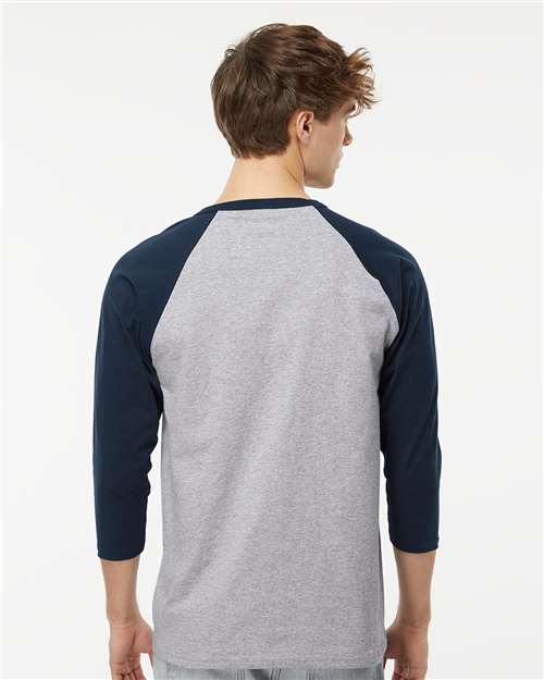 M&O Raglan Three-Quarter Sleeve Baseball T-Shirt 5540