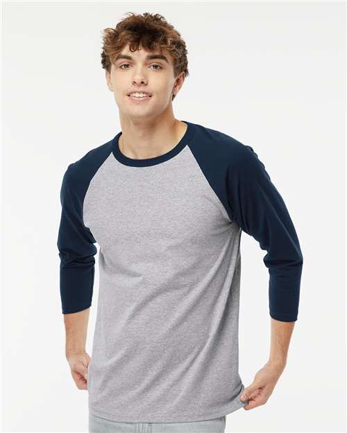 M&O Raglan Three-Quarter Sleeve Baseball T-Shirt 5540