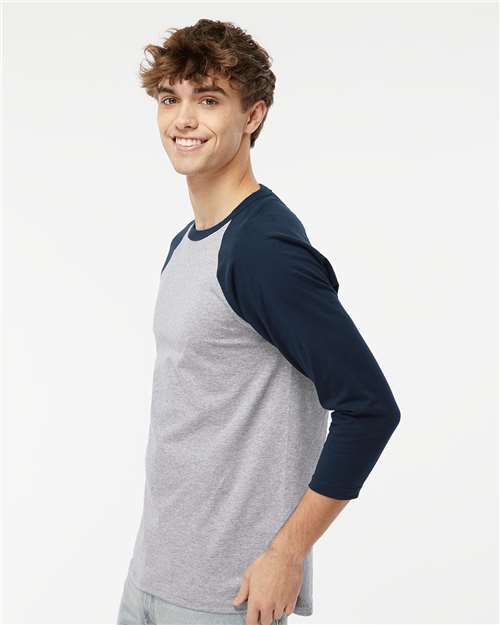 M&O Raglan Three-Quarter Sleeve Baseball T-Shirt 5540