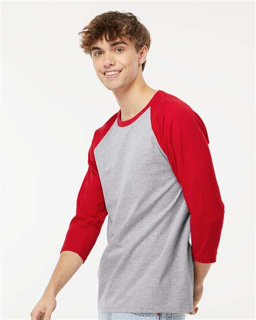 M&O Raglan Three-Quarter Sleeve Baseball T-Shirt 5540