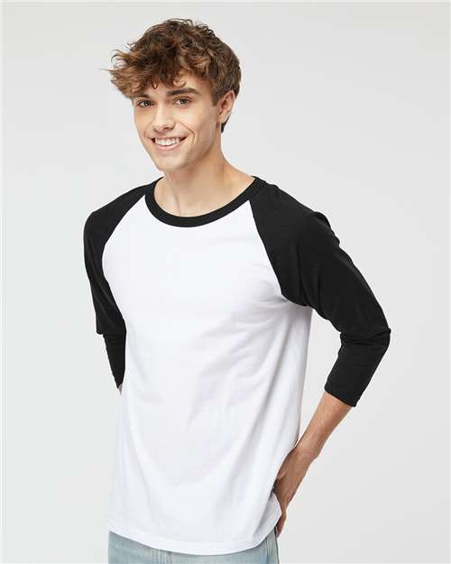 M&O Raglan Three-Quarter Sleeve Baseball T-Shirt 5540