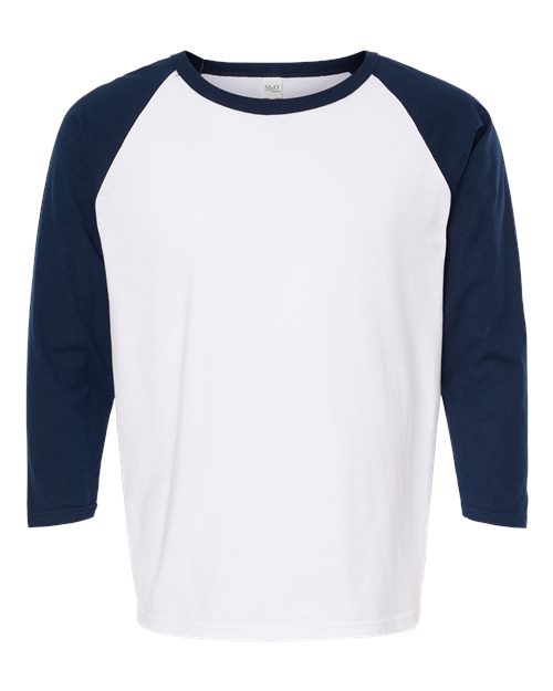 M&O Raglan Three-Quarter Sleeve Baseball T-Shirt 5540