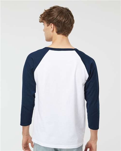 M&O Raglan Three-Quarter Sleeve Baseball T-Shirt 5540