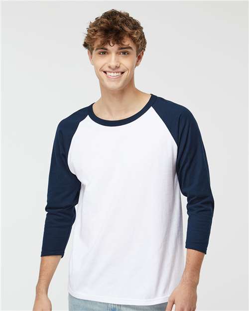 M&O Raglan Three-Quarter Sleeve Baseball T-Shirt 5540
