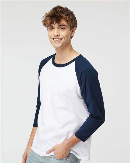 M&O Raglan Three-Quarter Sleeve Baseball T-Shirt 5540