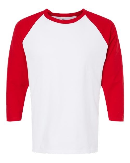 M&O Raglan Three-Quarter Sleeve Baseball T-Shirt 5540