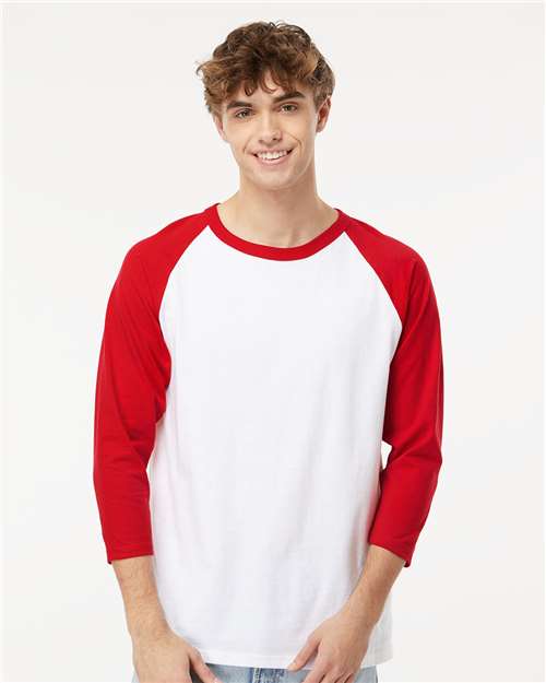 M&O Raglan Three-Quarter Sleeve Baseball T-Shirt 5540