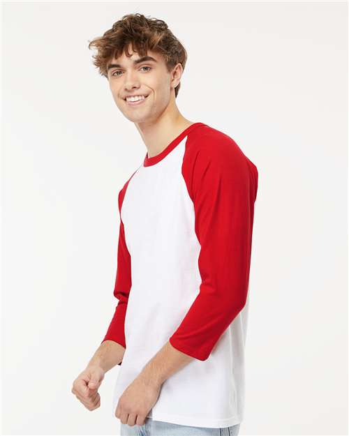M&O Raglan Three-Quarter Sleeve Baseball T-Shirt 5540