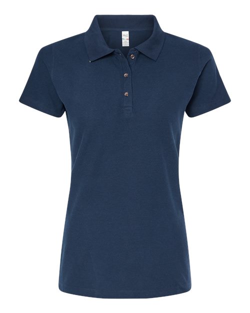 M&O Women's Ringspun Pique Polo 7600