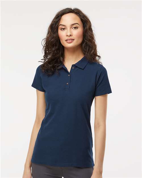 M&O Women's Ringspun Pique Polo 7600