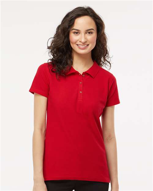 M&O Women's Ringspun Pique Polo 7600