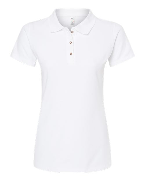 M&O Women's Ringspun Pique Polo 7600