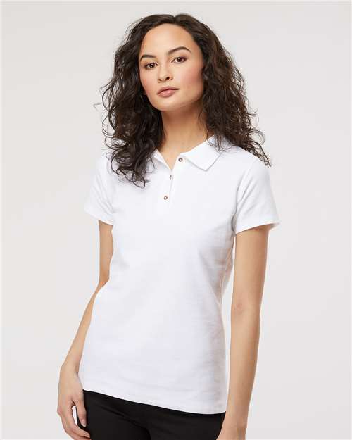 M&O Women's Ringspun Pique Polo 7600