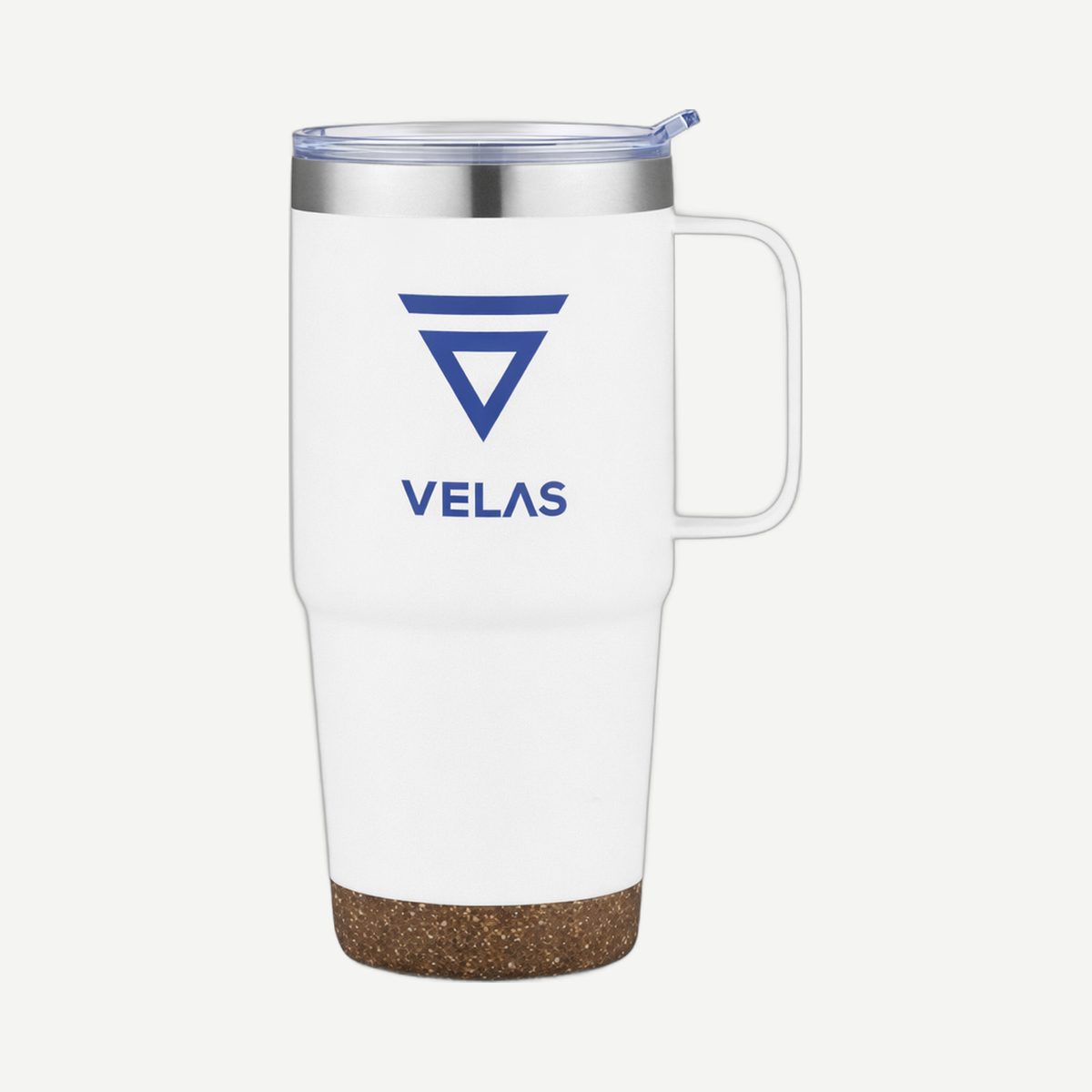 Akira Travel Mug w/Cork Bottom - 24oz - White | Limitless Toronto